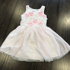 Sweet Pink and White Rose Dress Children’s Place